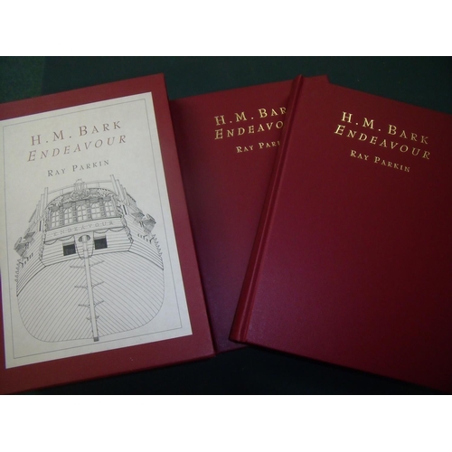 224 - Two volume boxed set 'HM Bark Endeavour Her place in Australian History' by Ray Parkin, presentation... 