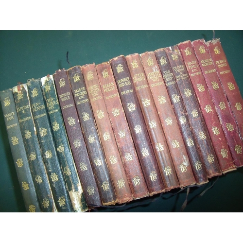 244 - Mixed lot with twelve Charles Dickens books, including 'Nicholas Nickleby', 'Hard Times', 'Oliver Tw... 