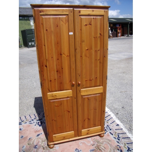 280 - Modern pine double door wardrobe