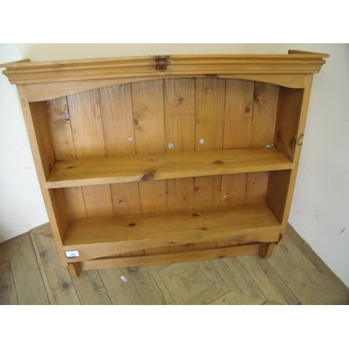 282 - Pine two tier wall shelf (width 73cm)