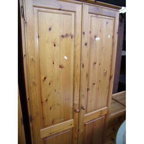 333 - Modern pine double door wardrobe (width 90cm)