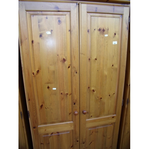 334 - Modern pine double door wardrobe (width 90cm)