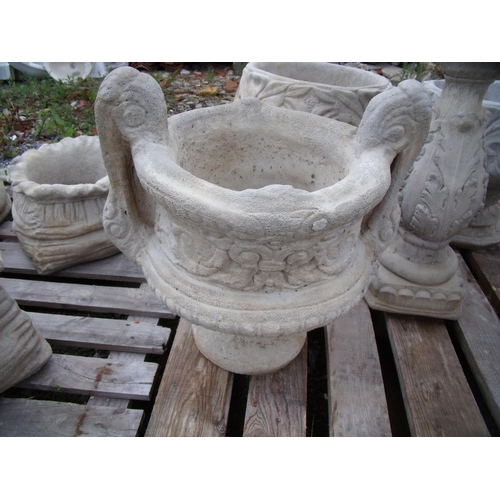 103 - Two large decorative two handled urns