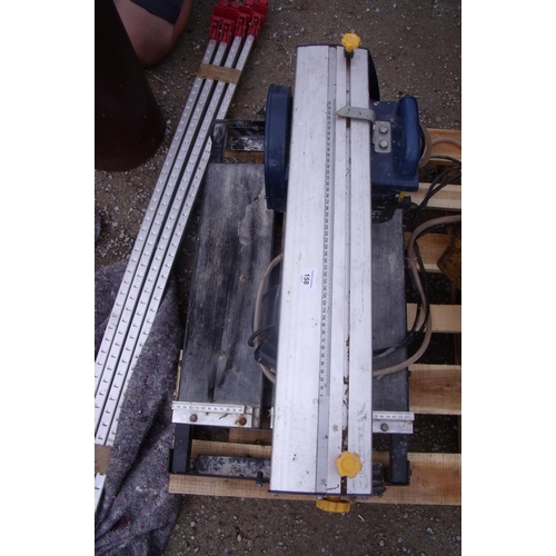 158 - Titan tile cutter and a set of clamps