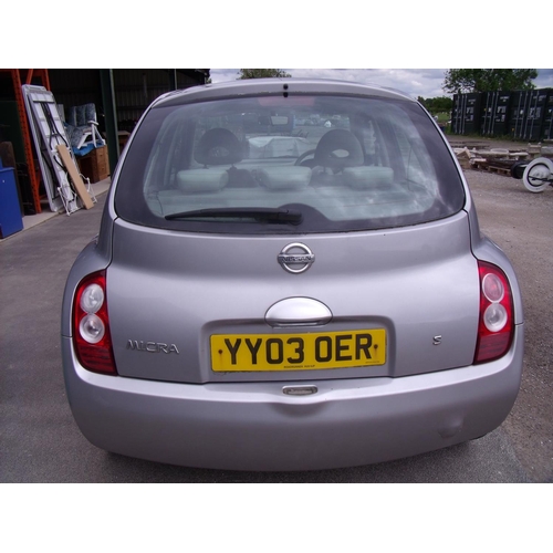 163 - Four door Nissan Micra F02, MOT expiring 20th July 2019, mileage 122848