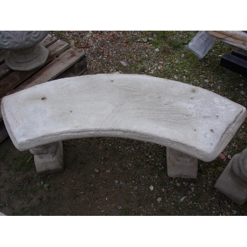 97 - Curved seat with squirrel plinths