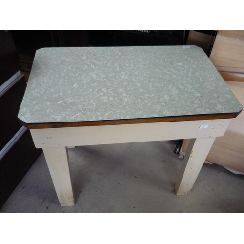 34 - Painted pine preparation table with Formica top