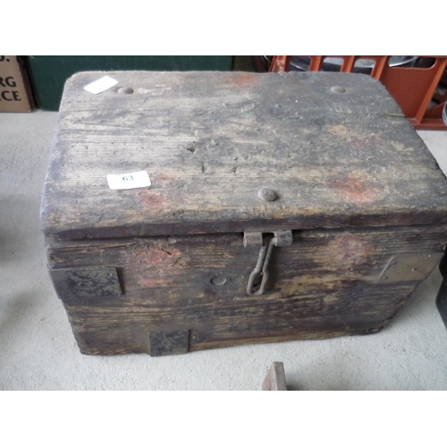 63 - Vintage wooden box