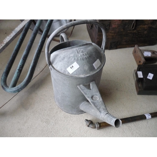 64 - 1 and 1/2 gallon beldray galvanised watering can