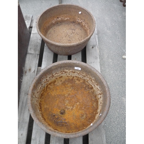 76 - Two cast iron bowls