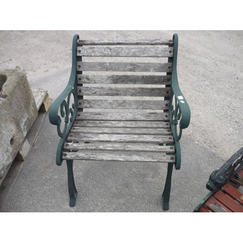 3 - Garden seat with cast iron ends