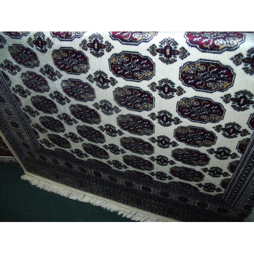 300 - Blue & Beige Bokhara rug (200cm x 140cm)