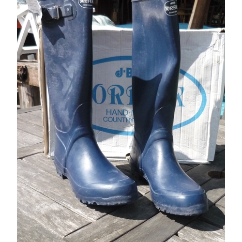 180 - Pair of blue Norfolk hand made wellingtons (size 9)