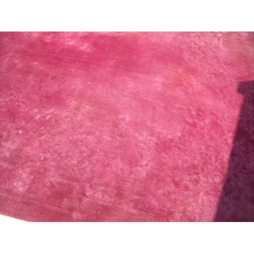304 - Large Chinese red woolen carpet 360cm x 270cm