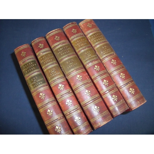98 - Whyte-Melville's works twenty four half leather bound volumes