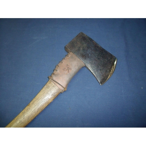 34 - Vintage steel headed axe stamped Sheffield 6lbs with wooden shaft