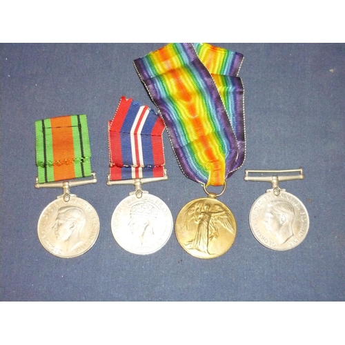 41 - 1914-1918 Victory medal awarded to '85863 S. SJT. F. A. Hodges R.A.M.C', a 1939-1945 War medal and t... 