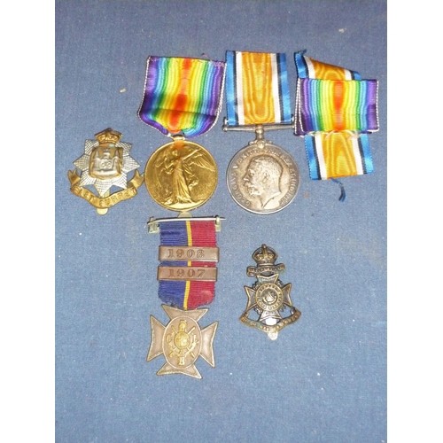 42 - WWI medal pair comprising of 1914-18 War medal and Victory medal awarded to '652125 PTE. A. Harben 2... 