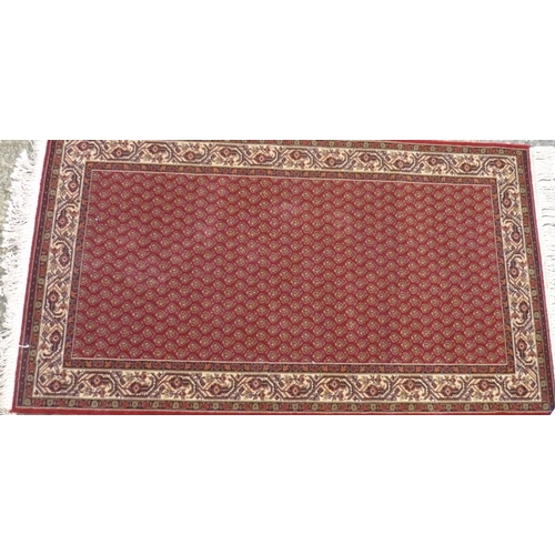 308 - Late 20th C traditional red ground Persian pattern carpet (155cm x 186cm)
