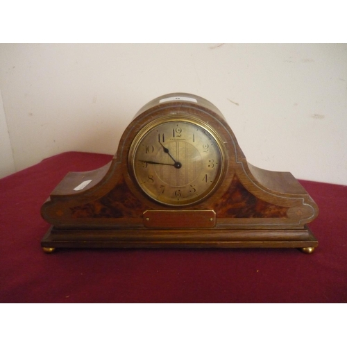 8 - Presentation clock by F.W.D. Hodgeson, Northallerton, with plaque for 'Joint Committee of North Ridi... 
