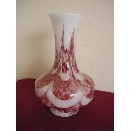 5 - 20th C studio glassware vase with flared rim (height 31cm)