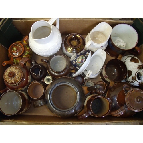 78 - Collection of mostly Victorian ceramics, including Dalton Stoneware, Minton's jug, Staffordshire dog... 