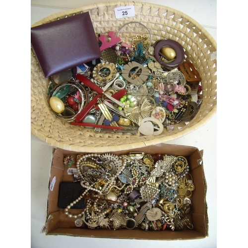 25 - Collection of costume jewellery including necklaces, bracelets and bangles