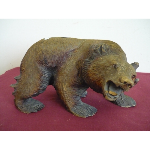 26 - 20th C carved and painted Black Forest style brown bear