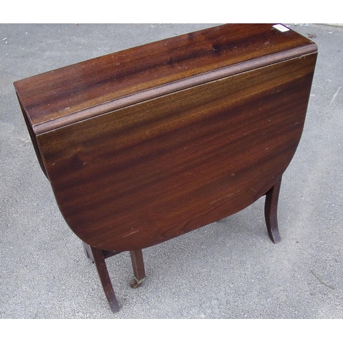 295 - Edwardian mahogany drop leaf gate leg occasional table