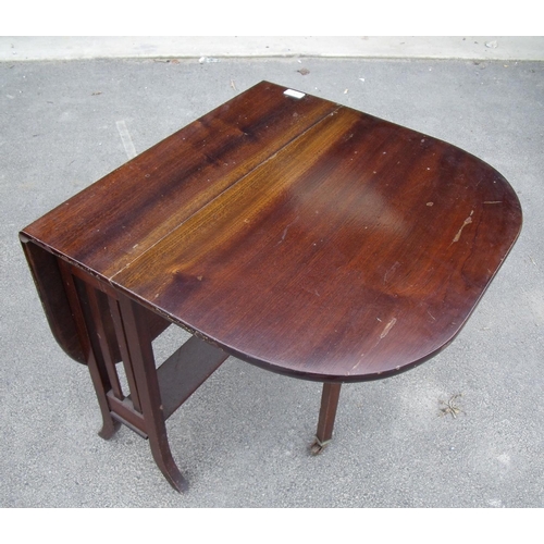 295 - Edwardian mahogany drop leaf gate leg occasional table