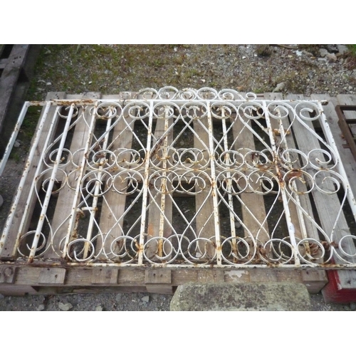 132 - Pair of wrought iron gates (55.5 x 37 inches)