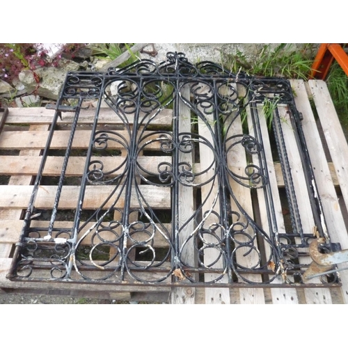 134 - Pair of wrought iron gates (44.5 x 49 inches)