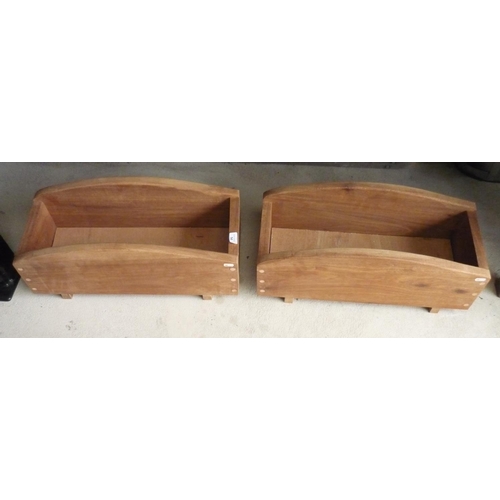 14 - Two wooden planters