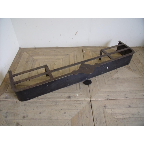 334 - Large Victorian steel Tidy Betty (width 155cm)