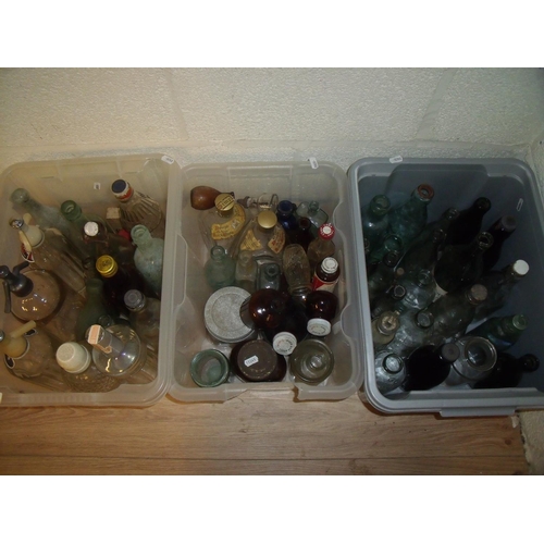 39 - Large quantity of various assorted bottles including Soda Streams, Whisky bottles, ink bottles, beer... 