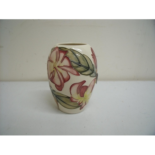 7 - Moorcroft Frangipani vase (14cm high)