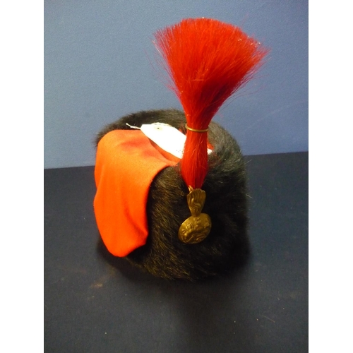 22 - Victorian Artillery Busby with red hackle