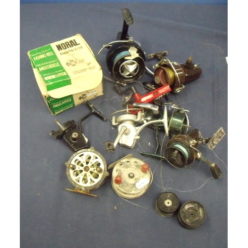 309 - Collection of mostly various assorted spinning reels including a boxed Noral Norris 2115