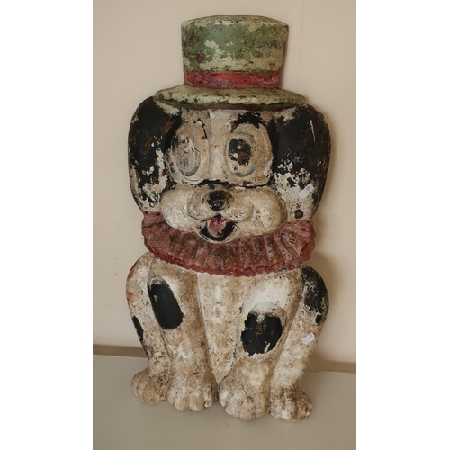 11 - 1960s fibre glass fairground ride frontage in the form of a dog