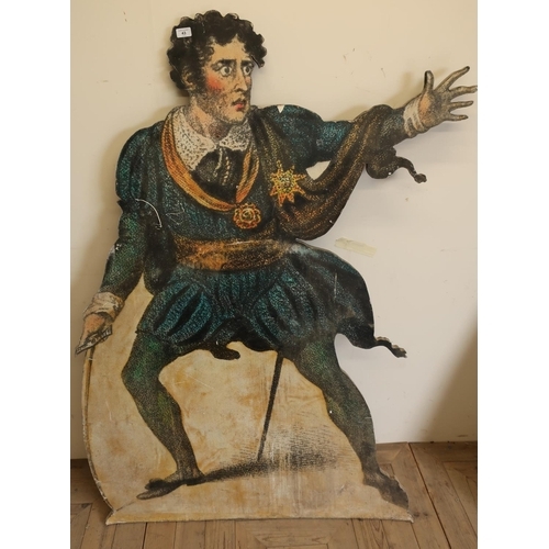 43 - Early-mid 20th C dummy board in the shape of a Shakespearian actor (height 158cm)