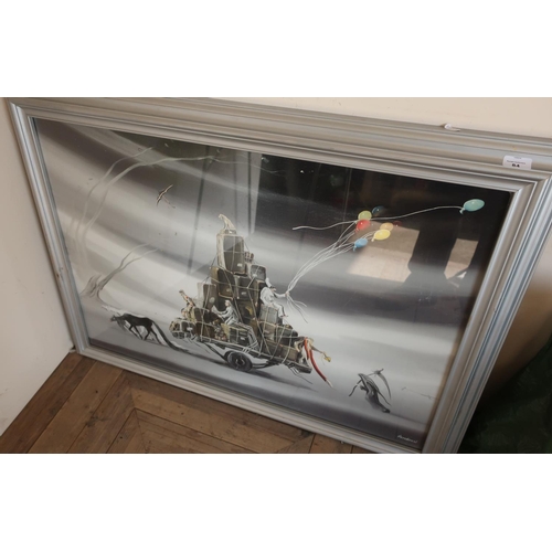 84 - Framed and mounted Verdirosi print (110cm x 81cm including frame)