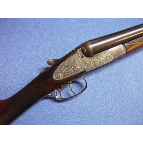 484 - Cased Charles Hellis & Sons 'The Featherweight' 12 bore side by side ejector sidelock shotgun with 2... 