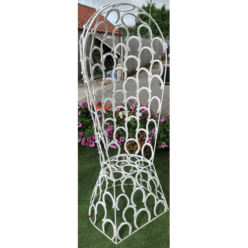 16 - Craftsman made garden chair constructed of horseshoes