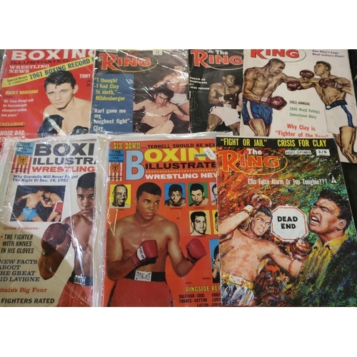 133 - Collection of various Boxing Illustrated and Ring magazines from the 1950/60's relating to various f... 