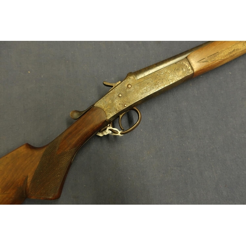 508 - Spanish .410 single barrel top lever hammer shotgun with 28 inch barrel and 14 1/2 inch semi pistol ... 