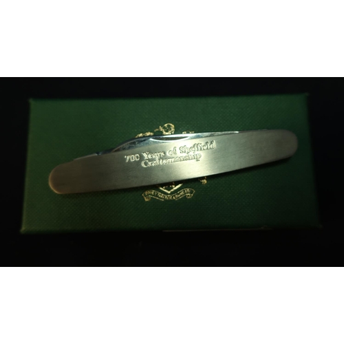 298 - Scarce Joseph Rogers of Sheffield Commemorative 700 Years of Sheffield Craftsmanship two bladed pock... 