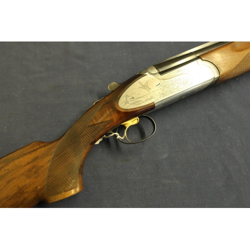 467 - Sabatti 12 bore over and under single trigger shotgun with 27 1/2 inch barrels, interchangeable chok... 