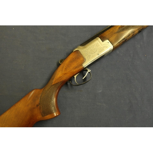 469 - Laurona 12 bore over and under single trigger ejector shotgun with 28 inch multi choke barrels and v... 