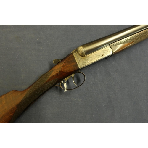 472 - Linsley Brothers 12 bore side by side ejector shotgun with 28 inch barrels, choke CYC & 1/4, 15 inch... 