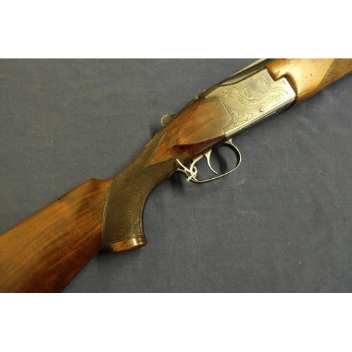 473 - Laurona 12 bore over and under 3 inch magnum chambered shotgun with 28 inch barrels and 14 1/4 inch ... 